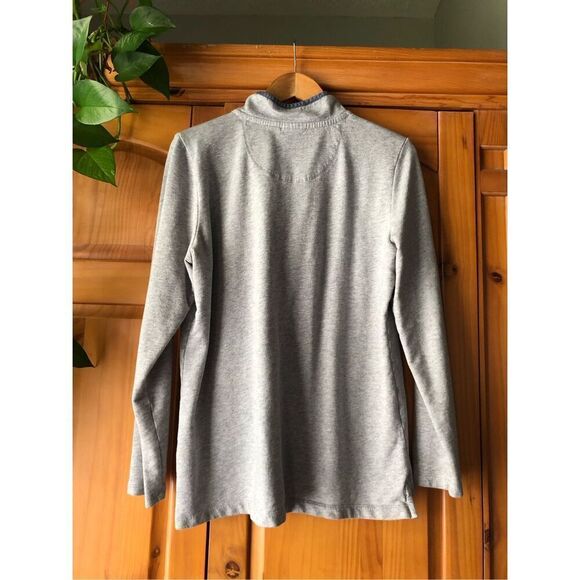 L.L Bean Long Sleeve Henley Sweatshirt Womens Button Cotton SZ L - Picture 5 of 10